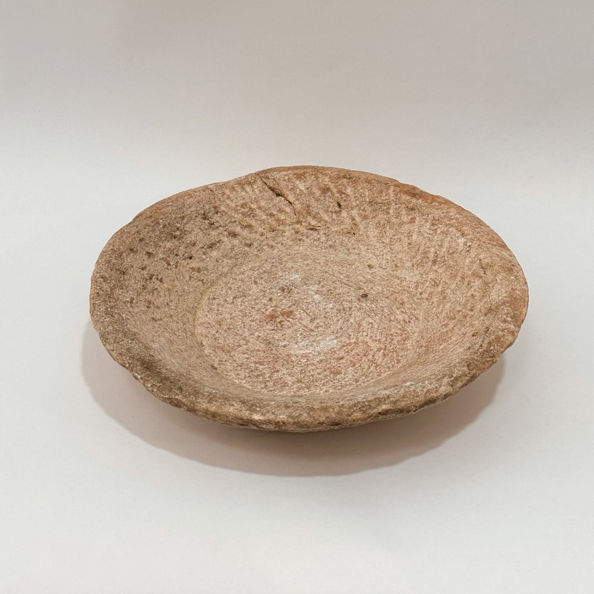 Antiqued Stone Bowl - Blush - SpaceHavenHome