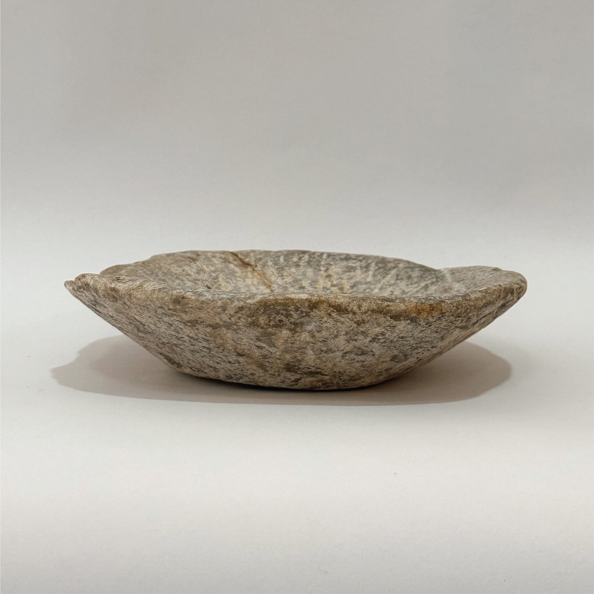 Antiqued Stone Bowl - Grey - SpaceHavenHome