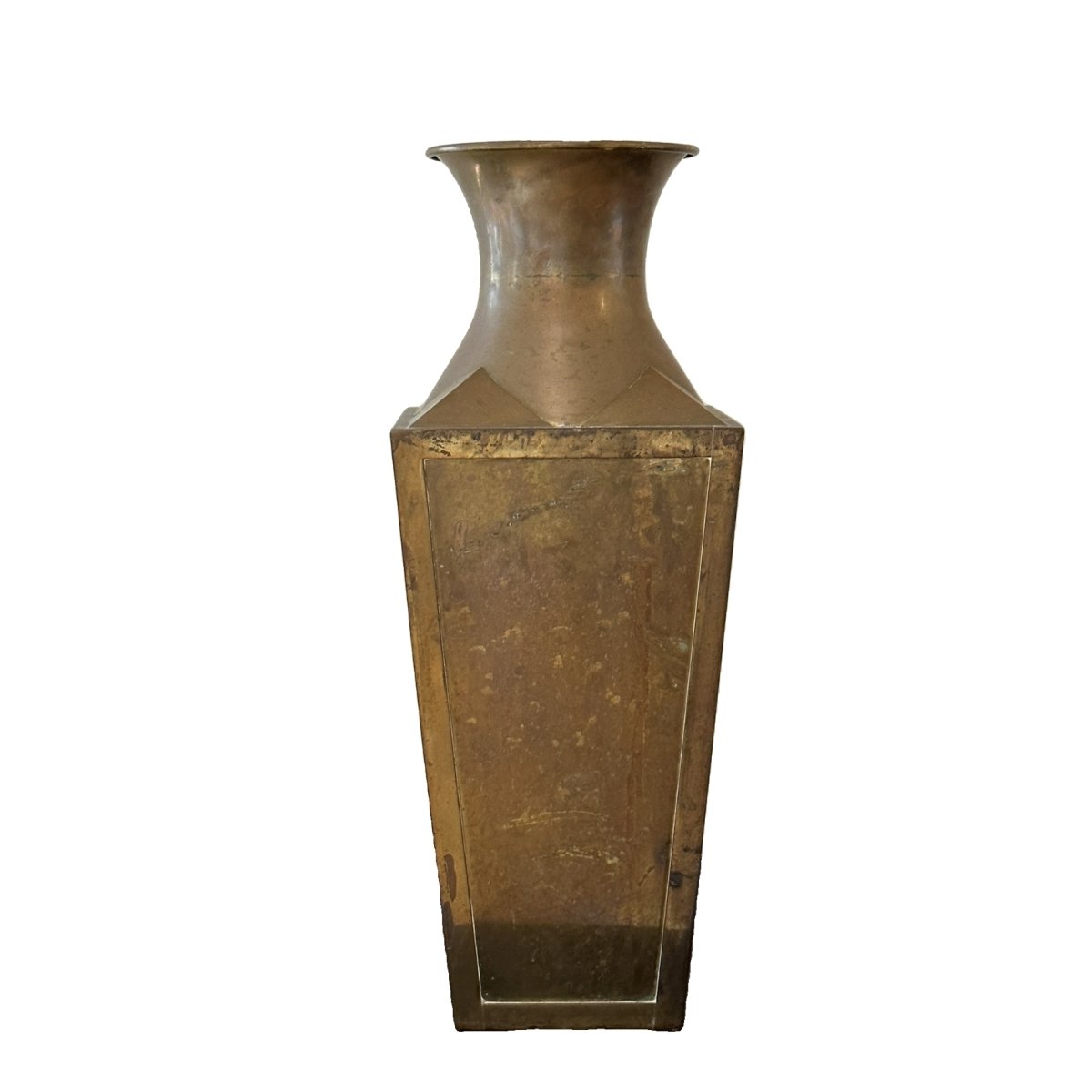Large Art Deco Brass Vase - SpaceHavenHome