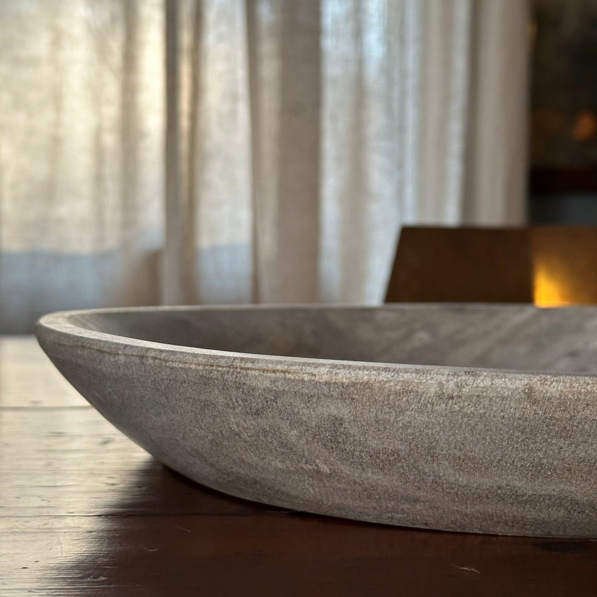 Large Round Marble Platter - SpaceHavenHome