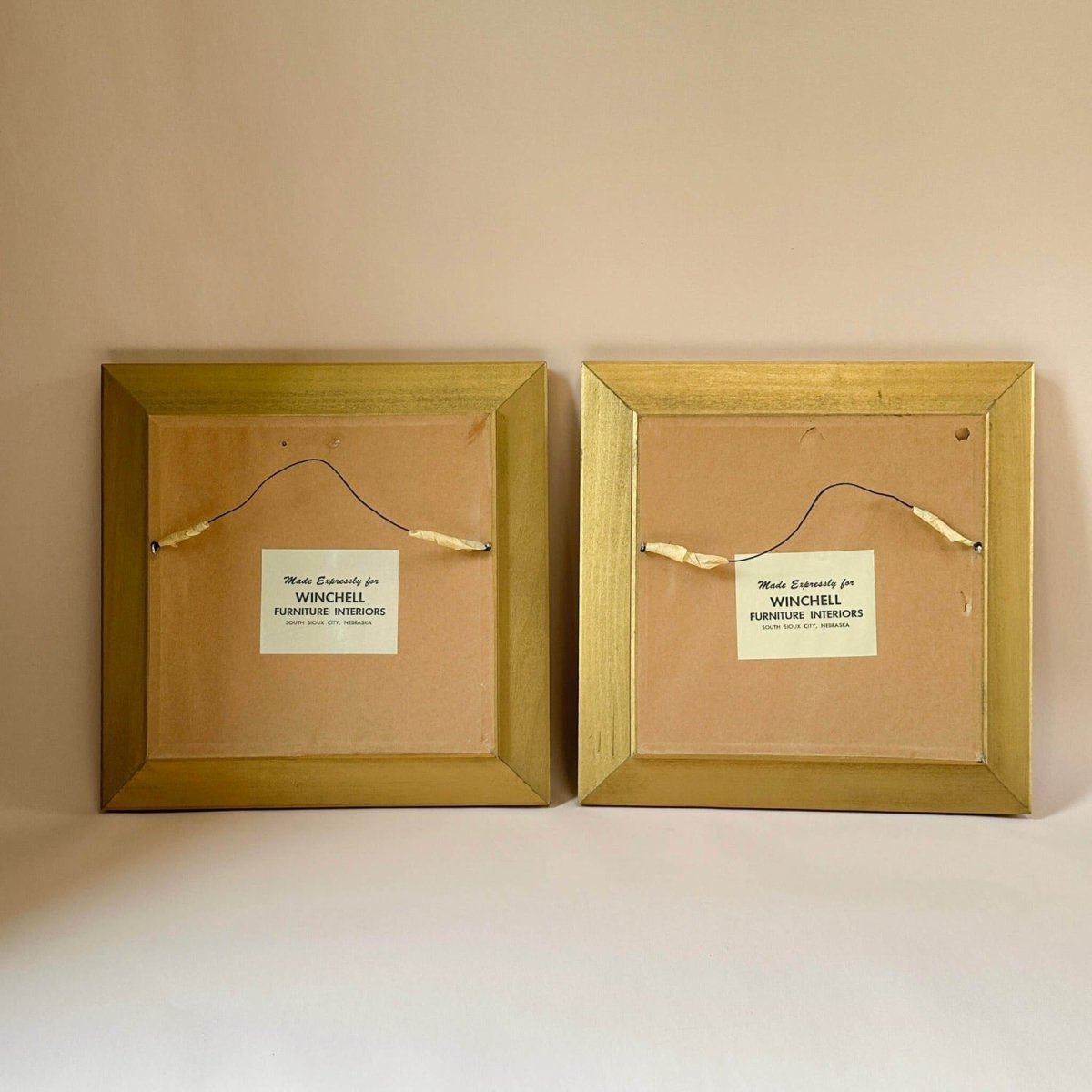 Pair of Framed Ceramic Plaques - SpaceHavenHome